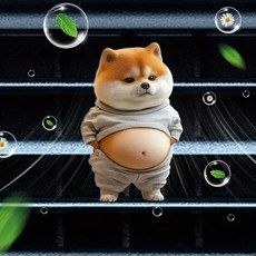 시바견 아크릴 차량용 방향제, 랜덤, 1개