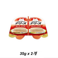 이나바 고양이 트윈컵 테린 간식캔 IMC-221, 혼합맛(참치/닭가슴살), 35g, 24개