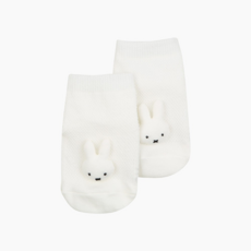 압소바 깨끗한 아이보리 컬러에 미피 얼굴이 포인트인 신생아 단말 / 미피 모티브 단말