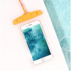 可觸控手機防水包 玩水適用, 橘色, 1個