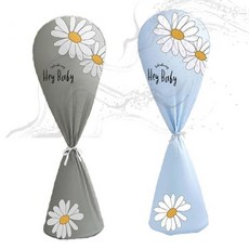 아기침대 모기장 꽃 프린트 원뿔형 텐트 취침 방충망 어린이 수면 텐트, 그레이