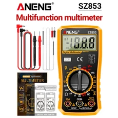 ANENG SZ853 전문가용 디지털 멀티미터 트루 RMS 자동 범위 조정 전압 전류 저항 커패시턴스 테스터 (NCV, 01 SZ853 YELLOW Pro