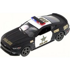 KiNSART 2015 포드 머스탱 Gt 흑백 주 경찰 분대 차량 1/36 스케일 다이캐스트 인터셉터