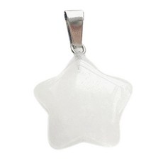 DIY 별 모양 DIY 목걸이 팔찌 주얼리 제작 재료 석 소재 별 펜던트 DIY 주얼리와 호환됨, 사이즈 이미지 참고, 1개, 12. White crystal