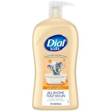 Dial 아동용 3-in-1 바디+헤어+버블 배스 복숭아 946.4ml (32온스), 32 Fl Oz (Pack of 1), 1