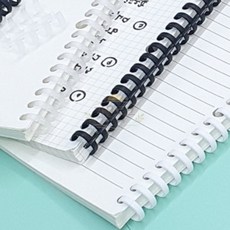 가온로그 셀프제본 루즈링 블랙 12mm 바인더링