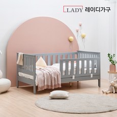 레이디가구 스칸딕 데일리 원목침대 데이베드 DB(가드형)_미니포켓15_SS, 아이보리