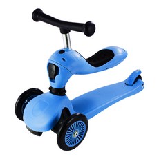 三合一可坐兒童滑板車, 藍色, 1個