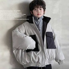 兒童秋冬厚外套 男童加厚棉服 韓版面包服