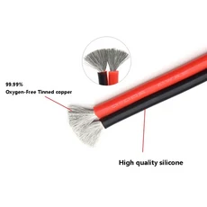 슈퍼 소프트 2 핀 블랙 레드 실리콘 케이블 28awg 18 고온 방지 구리 와이어, 09 24AWG, 07 1m, 01 2 Pin Black Red
