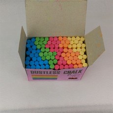 【利多文具】台灣製造無毒粉筆 紅橘黃藍綠五色100支裝, 1個, 紅橘黃藍綠