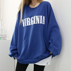 女款大尺碼字母印花寬鬆衛衣