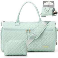 STOVER 여성용 컨버터블 의류 더플백 여행용 투인원 기내 주말 여행 오버나이트 토트 - 주름 방지 드레스 걸이용 수트 + 신발 수납 공간 및 보너스 세면도구 가방 코스탈 민