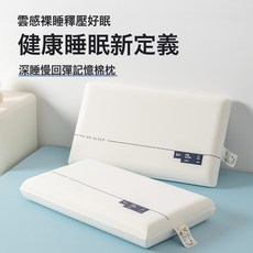 記憶枕芯星球睡眠零壓慢回彈護頸枕頭禮品, 白色