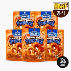 바프 카라멜 솔티드 프레첼, 30g, 15개