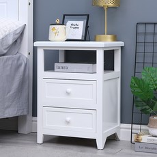 침대옆협탁 침실 우드 원목 틈새 서랍장 침대옆 선반 25cm 화이트 완전 조립 완료, 레드 프레임 화이트 40x30x50