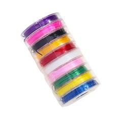 네일룸 10컬러 늘어나는 탄성줄 0.8mmX10M 스판덱스줄 우레탄줄, 1개, 혼합색상