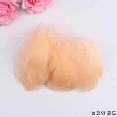드림캐쳐 DIY 공예용 거위 깃털, 샴페인골드