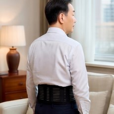 닥터코어런 블랙 시니어벨트 레벨2 의료용복대 요통완화 허리보호대, 검정, 1개