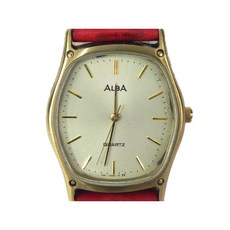 時尚錶 ALBA-580320 酒桶型 石英男錶 -- [金錶面]
