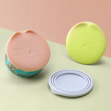 강아지 고양이 간식캔 캔뚜껑 캔리드 통조림 실리콘 덮개 식기 밀봉, 1개, 그레이