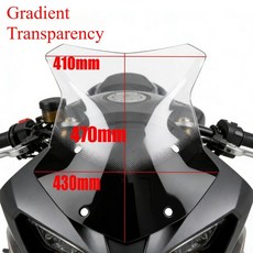 윈드스크린 윈드 디플렉터 프로텍터 오토바이 윈드실드, 6. B-470MM-BK-CL