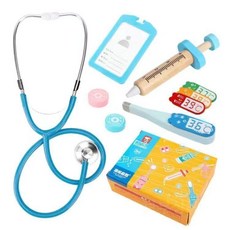 꼬마 세트 약 상자 청진기 놀이 간호사 소녀와 놀기 조기 교육 장난감, 리틀 닥터 6점 세트