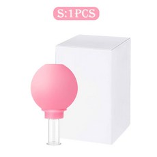 2/3개 얼굴 부항컵 1개 컵 실리콘 부항 마사지 진공 흡입 머그 바디 다리 팔 등 어깨, 1PCS Pink S
