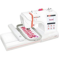 푸린 EOC05 초보자용 자수기 대형 7인치 터치스크린 사용이 간편한 4인치 x 9.25인치 자수 작업 공간 와이파이 디자인 전송 가정용 DY 기계 학습 및 개인 프로젝트용, 자수 기계