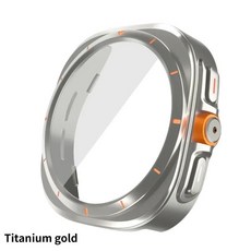 갤럭시 시계 7 6 40mm 44mm 용 수정 케이스 갤럭시 시계 울트라 47mm 강화 유리 화면 보호기로 업그레이드, Galaxy Watch 7 40mm, TiG