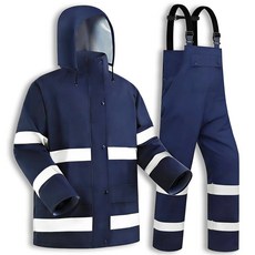 남성용 여성용 레인 수트 방수 튼튼한 기어 반사 재킷 빕 팬츠 낚시 골프용 터키석 3XL 287752, M, 네이비