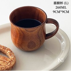【N.SPACE】棗樹杯 日本藝術 日系 天然 簡約設計 咖啡杯 木製杯 茶杯, 1個, 棗樹杯L(260ML)_9*9CM