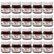 누텔라 헤이즐넛 스프레드 미니글라스 25g 20팩 Nutella Hazelnut Spread Mini Glass 0.88oz, 20개