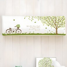 더자리 스판 에어컨 커버 벽걸이형, 숲속나무