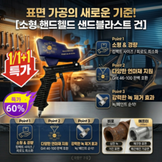 1/1+1 가정용 금속 재표면 처리 핸드헬드 에어 샌드블라스터 미니 분사기 자동차 페인트 제거와 녹 제거에 활용 가능한 산업용 표면 가공 기기, 블루*2