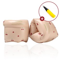 로앤제이 팔튜브 암링 암튜브 물놀이 수영 보조 펌프, 1세트, 체리