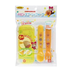 阿卡醬 Anpanman 麵包超人兒童學習餐具叉匙組 (附盒) - 寶寶用餐好幫手, 1個