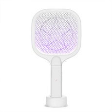 電蚊拍USB可充電滅蚊燈光觸媒二合一家用臥室靜音蒼蠅拍禮品, 白色 usb:無規格