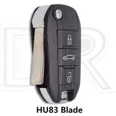 쿠쿠스토어 훌륭한 교체 플립 HU83/VA2 블레이드 자동차 원격 키 쉘 케이스 푸조 208 시트로엥 C3 Elysee O, 06 Trunk HU83, 01 No Brand
