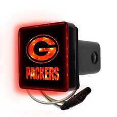 팬매츠 NFL - 워싱턴 커맨더스 라이트 히치 커버 | 블랙 2인치 모두 장착. 클래스 III W 프라이머리 로고, Green Bay Packers