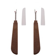 2Pcs 플라스틱 손잡이 공예 실 커터 솔기 리퍼 스티치 언픽커 바늘 아트, 다크 카키, 2개