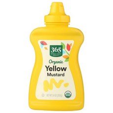 홀푸드 마켓 365 옐로우 머스타드 유기농 14온스 365 by Whole Foods Market Organic Yellow Mustard 14 Ounce, 겨자, 14온스(1팩), 1개