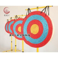 양궁 사격 연습판 과녁판 거치대 표적 훈련용 스탠드 활쏘기, 원형30cm두께2cm+브래킷포함, 1개