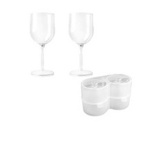 캠핑와인잔 휴대용 피크닉 미니 아웃도어 안깨지는 보소코리아 2인용 화이트, 1개