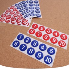 구니스토어 원형 에폭시 번호판 숫자스티커 숫자번호판 아크릴번호판, 파랑