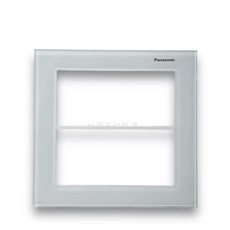 國際牌Panasonic GLATIMA系列 橫式鋁合金蓋板 雙聯用蓋板WTGF61002(附發票）, 白色玻璃WTGF61002GW, 1個