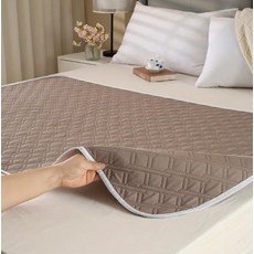 防水菱格紋寶寶遊戲墊/床墊保護墊 - 柔軟舒適、易清潔多功能墊, 米咖色, 1個