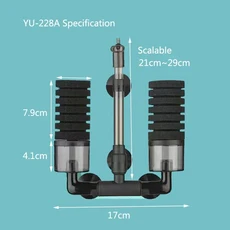 수족관 물고기 탱크 용 필터 공기 펌프 스키머 생화학 스폰지 바이오 Filtro Aquario, [02] YU228A, 1개