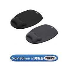 INTOPIC 舒壓護腕鼠墊 PD-GL-016 富廉網 - 柔軟舒適，精準定位, 灰, 1個