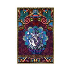 노렌 가림막 보헤미안 에스닉 패브릭 주방 현관 인테리어 커튼